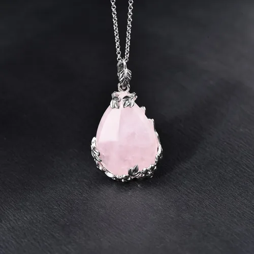 Vista 3 de ZPMMPZ Waterdrop Pendant Necklace for Women Girls Teardrop Necklace Natural Stone Teardrop Necklace Jewelry Gifts for Mom Mother's Day Birthday