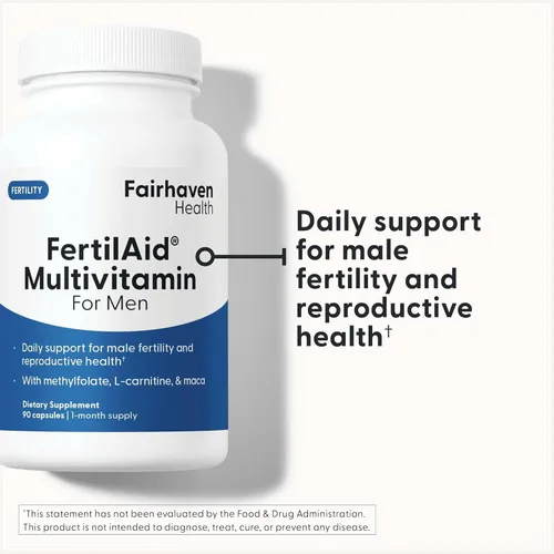 Vista 6 de FertilAid para hombres y MotilityBoost Combo, vitaminas prenatales y suplemento de fertilidad masculina para apoyar el recuento y la motilidad
