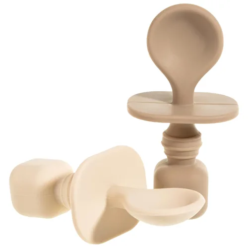 Vista 7 de Cucharas de silicona para bebé, paquete de 2 cucharas de alimentación para bebé, juego de cucharas de alimentación para bebés de primera etapa