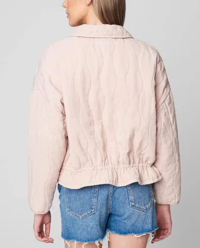 Vista 2 de BLANKNYC Ropa de lujo para mujer, chaqueta acolchada con estampado, abrigo cortavientos cómodo y elegante