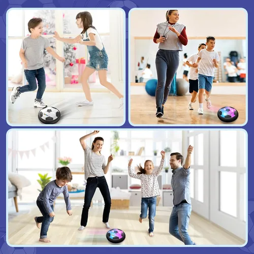 Vista 5 de ShyLizard Balón de Fútbol Hover, Regalos de Juguetes para Niños de 3, 4, 5, 6, 7, 8 Años, Balón de Fútbol Infantil con Energía de Aire y Luz LED