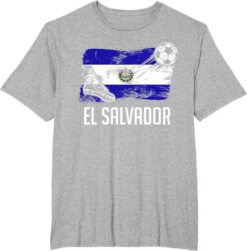 Vista 70 de Camiseta salvadoreña con bandera de fútbol salvadoreño