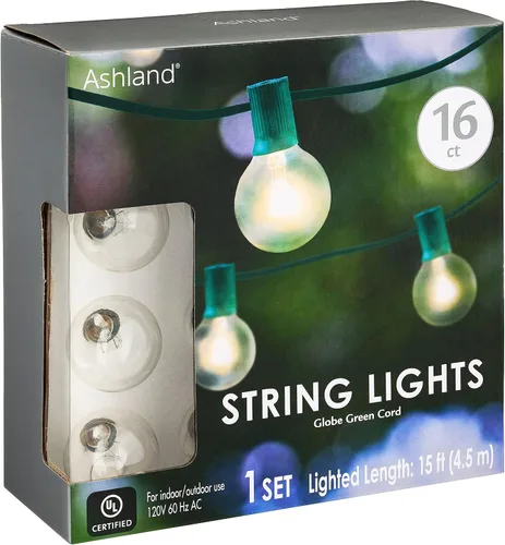 Vista 6 de Ashland Guirnalda de luces redondas G40 de 16 quilates, paquete de 8
