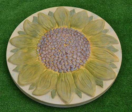 Vista 7 de Molde de plástico de girasol Stepping Stone Garden Path Hormigón Yeso #S18