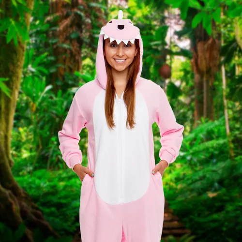 Vista 2 de Funziez! Mameluco ajustado para adultos, disfraz de Halloween de animales, traje de cosplay de una pieza de fruta de felpa para mujeres y hombres