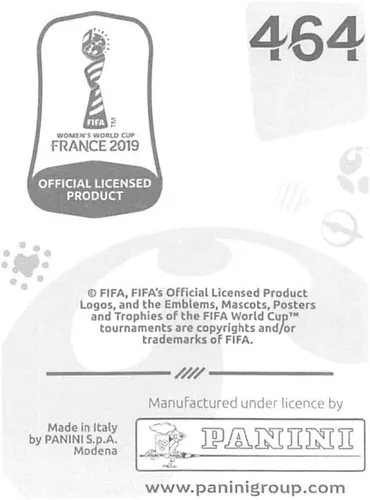 Vista 2 de 2019 Panini FIFA Women's World Cup France Album Stickers (Individual Sticker Only) Soccer #464 Linda Sembrant Sweden 2 Inch by 2 1/2 Inch