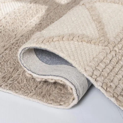 Vista 6 de SAFAVIEH Natura Collection - Alfombra decorativa de 2 x 3 pies, color beige, lana hecha a mano, ideal para zonas de alto tráfico en entrada, sala