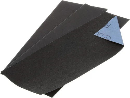 Vista 4 de 3M Papel de lija de tela Emery, para lijar superficies metálicas, 3 hojas, 3.67 x 9 pulgadas, abrasivos de grano surtidos, papel de lija