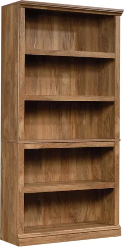 Vista 19 de Estantería de 5 niveles de Sauder, estantería de madera multiusos para oficina en casa, sala de estar, en castaño tiza