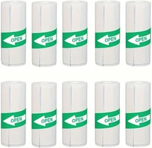Vista 8 de Thermal Sticker Paper Roll, Thermal Printer Paper White Self-Adhesive 5-50 PCS(50PCS White Sticky)