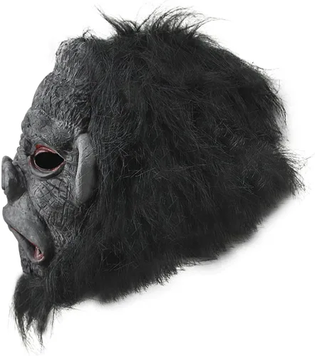 Vista 3 de MioCloth Máscara de cabeza de animal para fiesta de disfraces de Halloween, diseño de monstruo gorila enojado