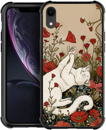 Vista 18 de DJSOK Funda compatible con iPhone XR, H American Eagle Flag con cuatro esquinas, protección a prueba de golpes, TPU suave y patrón de policarbonato