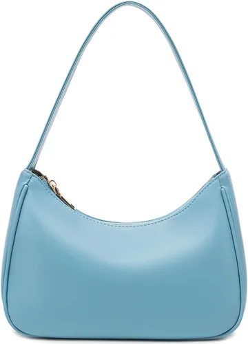 Vista 23 de CYHTWSDJ Bolsos de hombro para mujeres, lindo bolso tote tipo hobo con cierre de cremallera y mini cartera de mano Nailon Negro