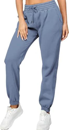Vista 56 de IUUI Pantalones deportivos de cintura alta para mujer, con bolsillos, de algodón, holgados, atléticos