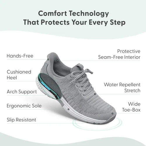 Vista 3 de Orthofeet Zapatillas ortopédicas de punto Kita manos libres para mujer