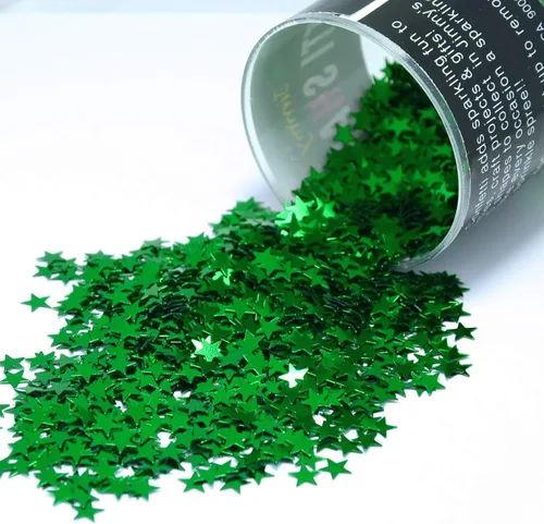 Vista 4 de Confetti Star 1/4" Negro - Paquete al por menor #8513 QS0