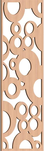 Vista 157 de 9 3/8"W x 24 3/8"H x 1/4"T Farwell Decorativos Paneles de Pared de Madera Calado, Hickory