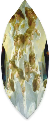 Vista 2 de Mary Queen of Angels Almohada de tiro 16x16, multicolor
