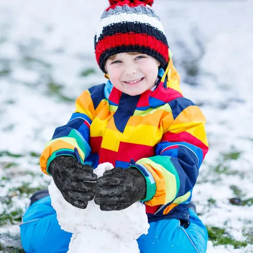 Vista 6 de SATINIOR 2 pares de guantes impermeables para niños, guantes de nieve cálidos para invierno, guantes de esquí para niños y niñas, resistentes al