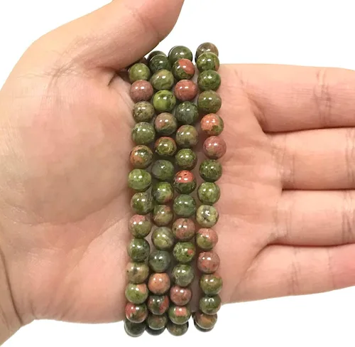 Vista 34 de Gem Avenue Handmade Round Bead Stretch Bracelet Unisex Natural Stone Beaded Jewelry for Men & Women, Elastic Wristband for Daily Wear
