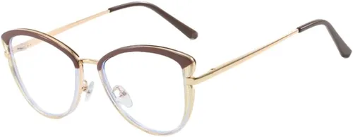 Vista 7 de Shiratori Blue Light Blocking Glasses with TR90 Cat Eye Frame ， Computer Glasses - Anti Eyestrain & UV Glare Protection