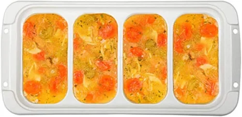 Vista 6 de Suitable Food Storage Freezer Pod Tray with Lid 4 Piece Set