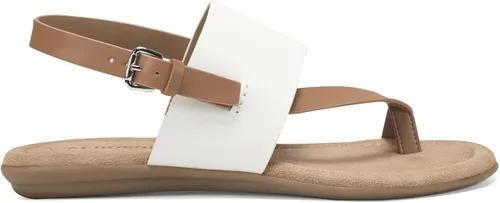 Vista 2 de Aerosoles Sandalias planas AWA para mujer, 9, Blanco