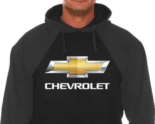 Vista 9 de JH DESIGN GROUP Sudadera con capucha negra con logotipo de Chevy Bow Tie para hombre en 2 estilos