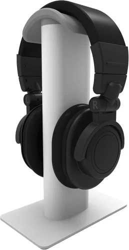 Vista 12 de Kanto H1 Soporte universal para auriculares - Negro - Construcción de acero sólido - Superficie de descanso de silicona curvada