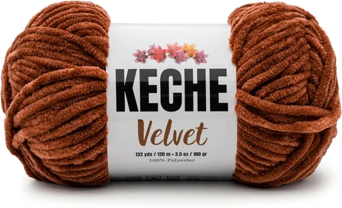 Vista 25 de Keche Hilo para ganchillo, hilo de terciopelo, chenilla suave, manta de bebé voluminosa amigurumi Yarn 3.53 oz (132 yardas) - Arona