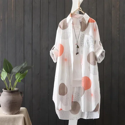 Vista 42 de Long Sleeve Shirts for Women Spring Summer Dressy Casual Button Down Plus Size Tops Office Work Blouses
