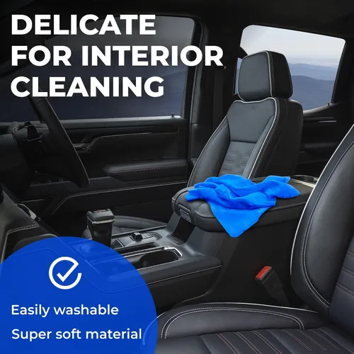 Vista 6 de Toalla de gamuza XL prémium para automóvil, (34 x 25 pulgadas), tela de gamuza súper absorbente, sin manchas y arañazos, toallas reutilizables