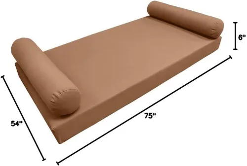 Vista 2 de *Solo funda*-Estilo 5 fundas de almohada para colchón de sofá cama para exteriores, borde de cuchillo, tamaño matrimonial -AD104