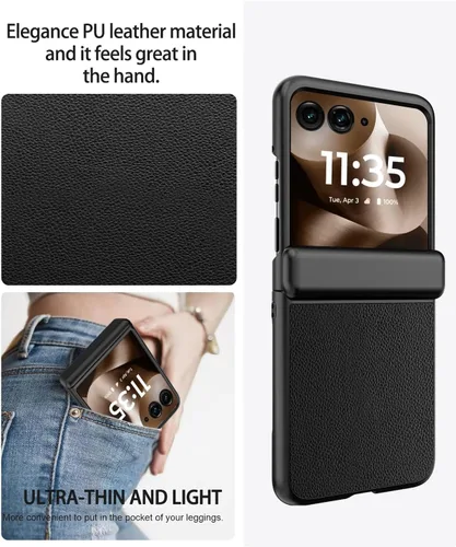 Vista 7 de NINKI Funda para Motorola Razr 60 Ultra con protector de pantalla integrado, protección de bisagra a prueba de golpes, resistente, ultra delgada