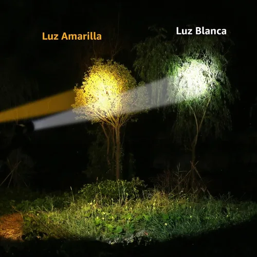 Vista 8 de Superbright Linterna LED de Mano Reflector Linterna Potente Luz de Búsqueda Linterna Recargable por USB con Función de Banco de Energía Luz de Luz