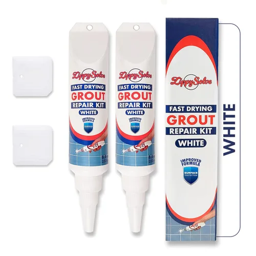 Vista 14 de ZippySolve Lechada para Azulejos, Kit de Reparación, Paquete de 2 Rellenos de Lechada, Restaura y Renueva la Línea de Juntas de Azulejos, Tubo