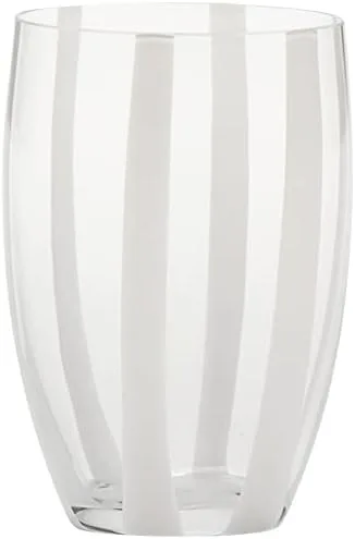 Vista 7 de Zafferano, Gessato - Vaso de vidrio, 10 onzas, juego de 2, aguamarina Aguamarina (Aquamarine)