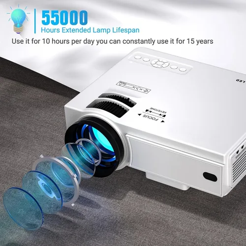Vista 3 de Mini proyector 1080P Full HD proyector 4k LED proyector de cine en casa proyector de tiro corto 4k