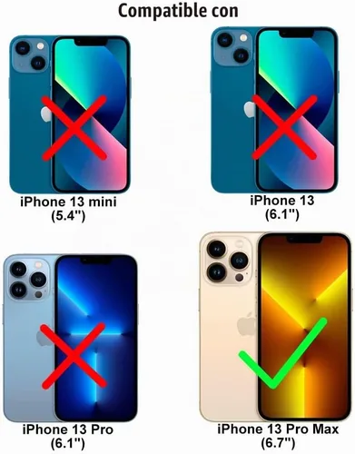 Vista 2 de Paquete de 3 lentes y protectores de pantalla de privacidad para iPhone 13 Pro Max (6.7 pulgadas)