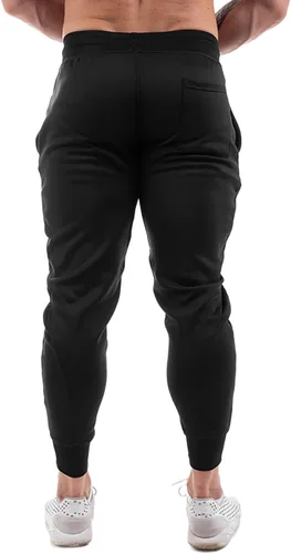 Vista 3 de MECH-ENG Pantalones de correr cónicos para hombre, entrenamiento de culturismo, pantalones deportivos ligeros de secado rápido con bolsillos