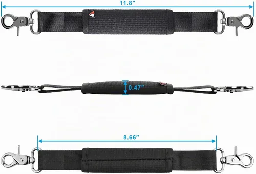 Vista 3 de Correa de mango de altavoz extraíble para JBL Xtreme/Xtreme 2/Xtreme 3/Xtreme 4 Altavoz portátil (negro)