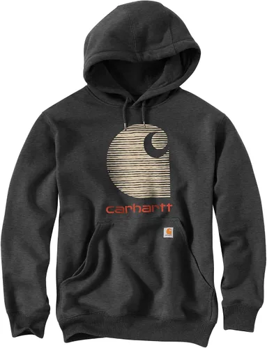 Vista 6 de Carhartt Sudadera con estampado Rain Defender de peso medio con logotipo C para hombre