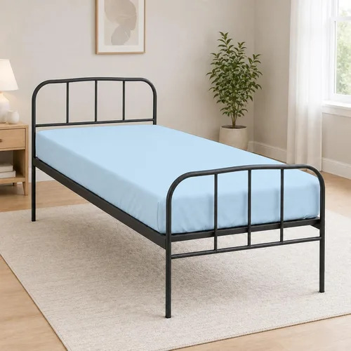 Vista 15 de Sábana bajera ajustable de tamaño para catre de 30" x 75", 100% algodón egipcio, perfecta para literas de campamento/casas rodantes/camas de Gris
