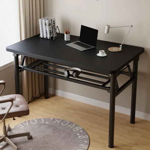 Vista 2 de Escritorio plegable, escritorio plegable de 31.5 pulgadas para espacios pequeños, escritorio plegable para computadora que ahorra espacio, diseño