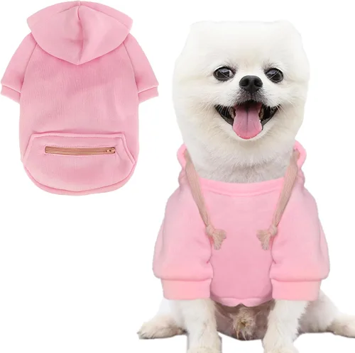 Vista 12 de Jecikelon Abrigo de Clima Frío para Mascotas Perro con Bolsillo Sudadera de Invierno para Perro Ropa Cálida para Cachorros para Perros Pequeños Ropa