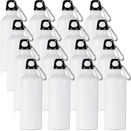 Vista 9 de 16 botellas de agua de aluminio de 17 onzas, botella de agua de aluminio para bicicleta, botellas de agua para mochileros, botellas reutilizables
