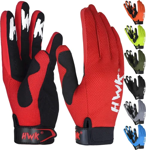 Vista 8 de HWK - Guantes de motocicleta para hombres y mujeres, motocross, conducción táctica, ciclismo, carreras de motocicletas, guantes multiusos