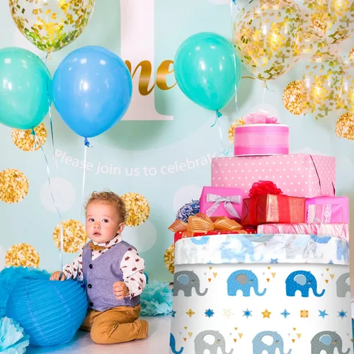 Vista 6 de DecorWoo - 4 bolsas de regalo jumbo de 48 pulgadas para baby shower, bolsas de regalo gigantes para regalos enormes, bolsas de envoltura de gran