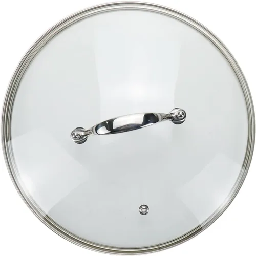 Vista 17 de Tapa de olla de vidrio transparente de 8 pulgadas para funda de repuesto para sartén Con mango de puente de arco de acero inoxidable plateado