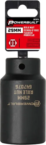 Vista 6 de Powerbuilt 647076 - 647076 - Toma de tuerca de eje de 1.142 in, punta extra profunda, quitar tuercas del eje del eje de la rueda delantera, orificio